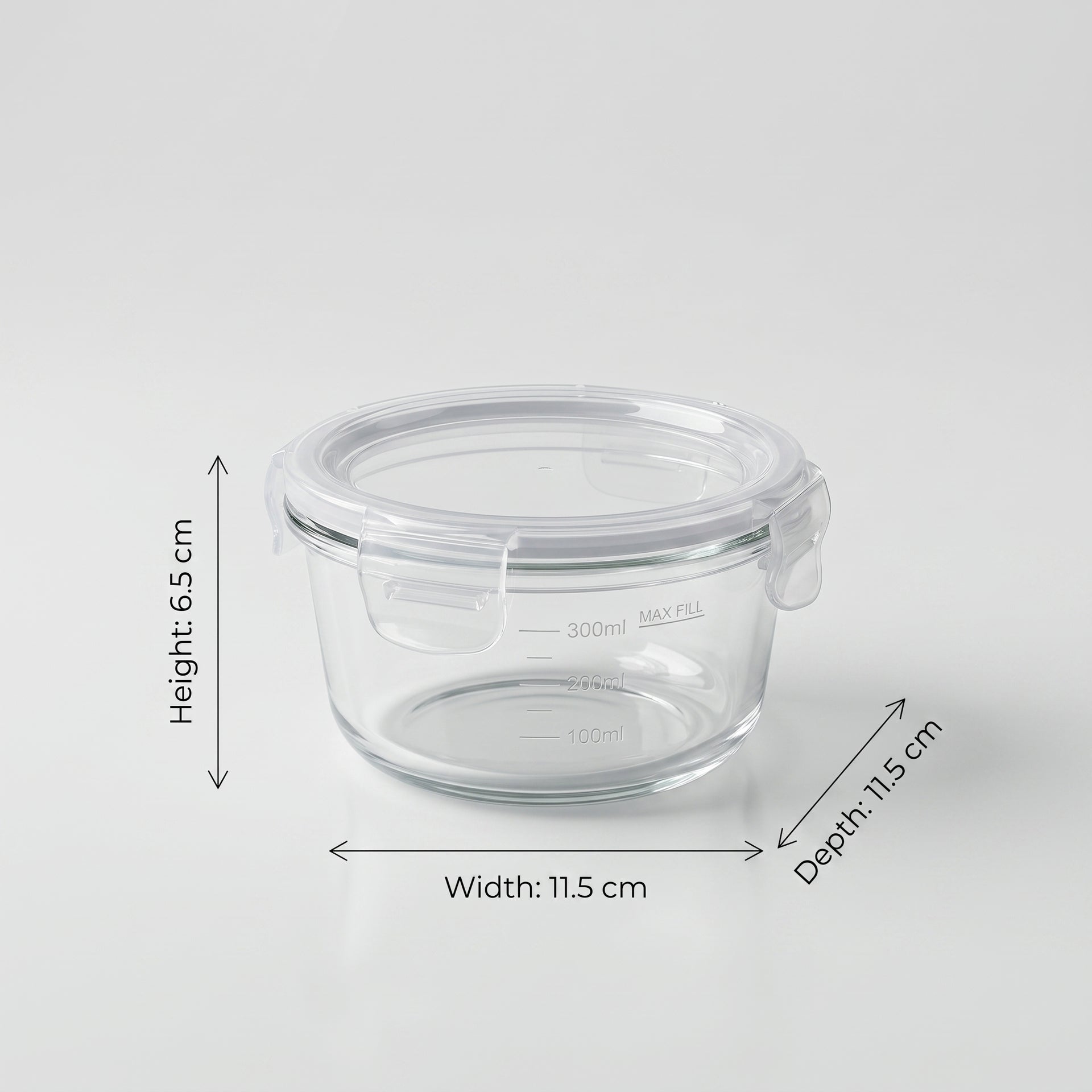 240 ml Round Glass Food Storage Container Box by Zodiya