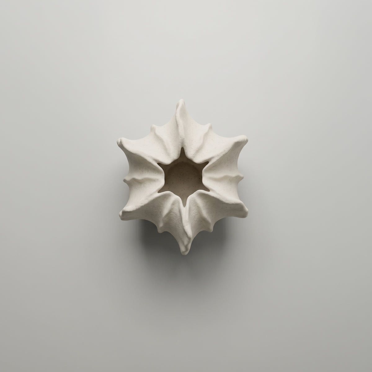 Off-white Cactus Ceramic Vase (small) By Zodiya