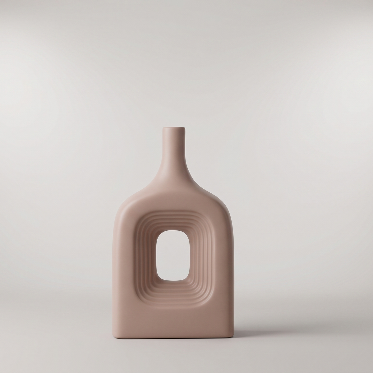 Beige Ceramic Flower Vase By Zodiya