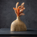 Beige Stripped Ceramic Flower Vase(small) By Zodiya