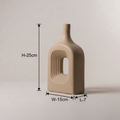 Beige Ceramic Flower Vase By Zodiya