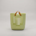 Light Green Plastic Laundry Basket with Handles By Zodiya