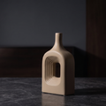 Beige Ceramic Flower Vase By Zodiya