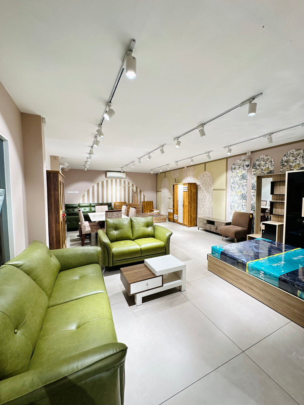 Sofa display floor at Zodiya furniture showroom, Olavanna, Kozhikode