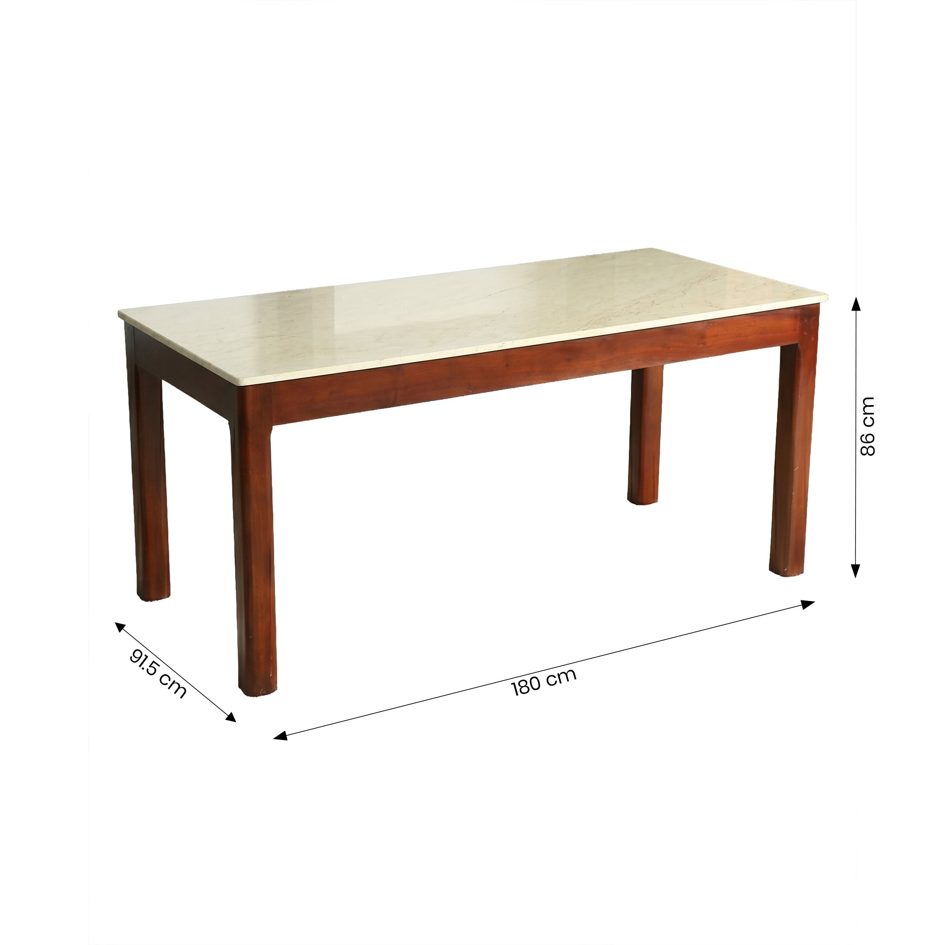 ZDY-Pearlina 6x3 Dining Table Marble Top-19464