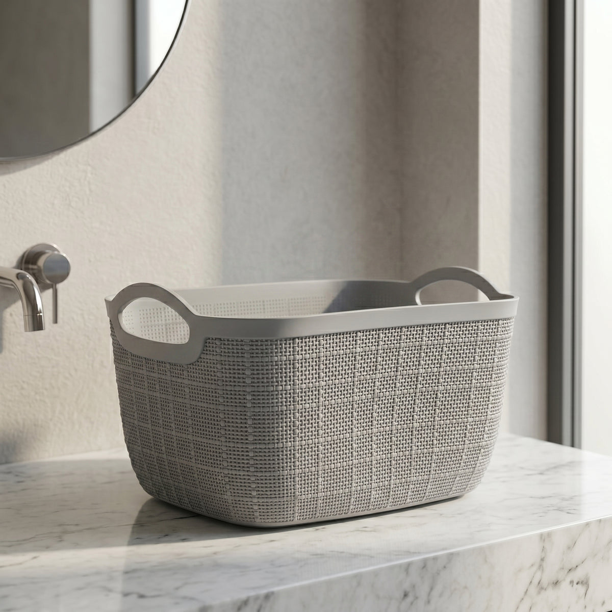 Grey Multipurpose Organiser Basket by Zodiya