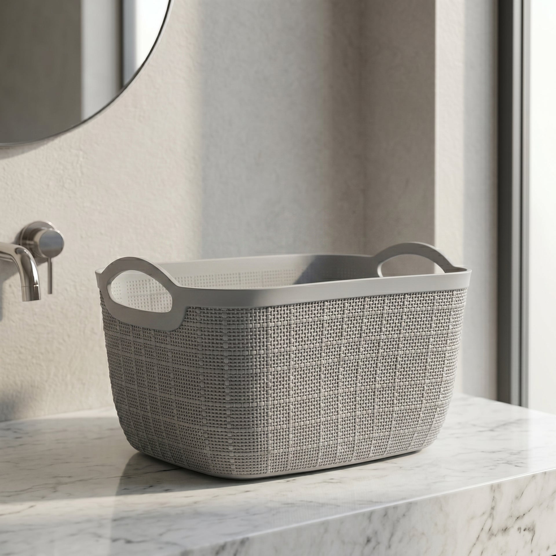 Grey Multipurpose Organiser Basket by Zodiya