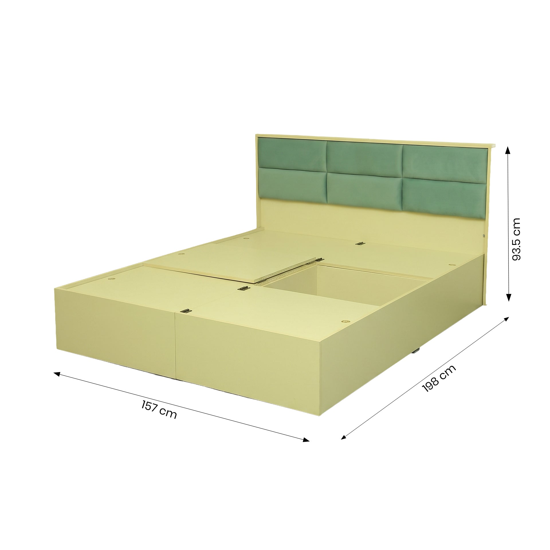 MAKWA Green Queen Size Bed by Zodiya