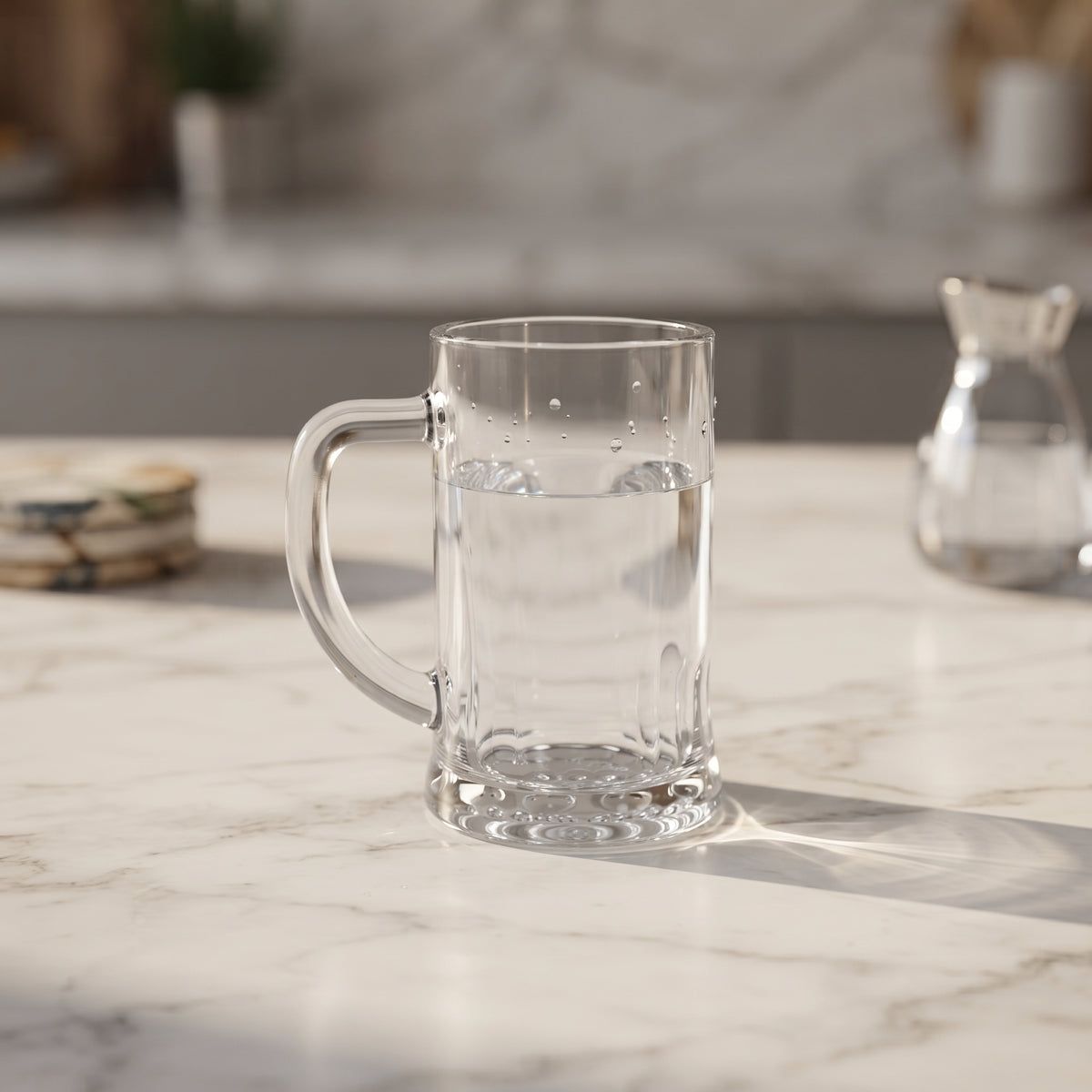 Small Clear Glass Tea Cup Set of 2 by Zodiya