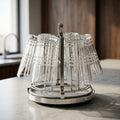 Round Steel Glass Stand by Zodiya