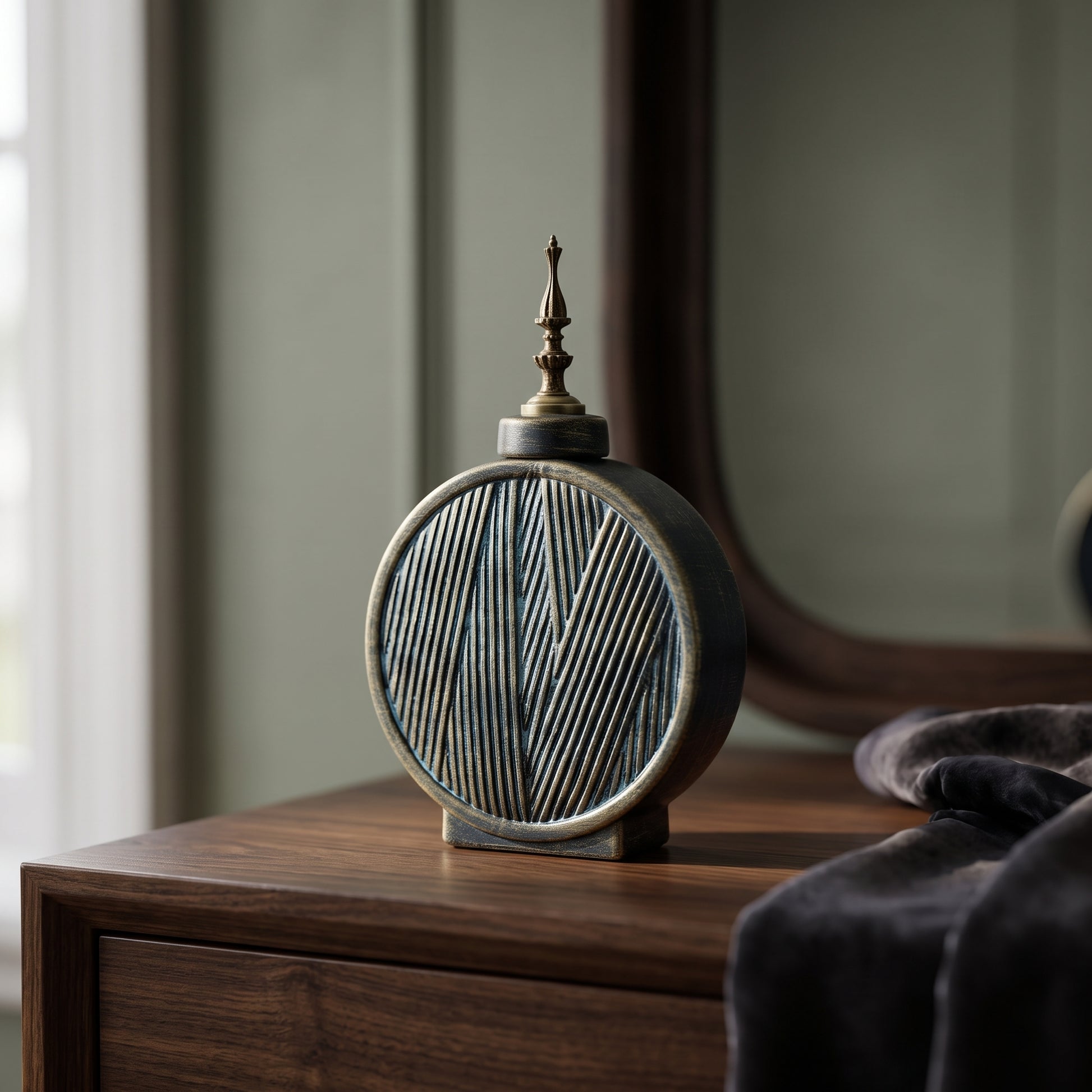 Round Decorative Urn By Zodiya-1