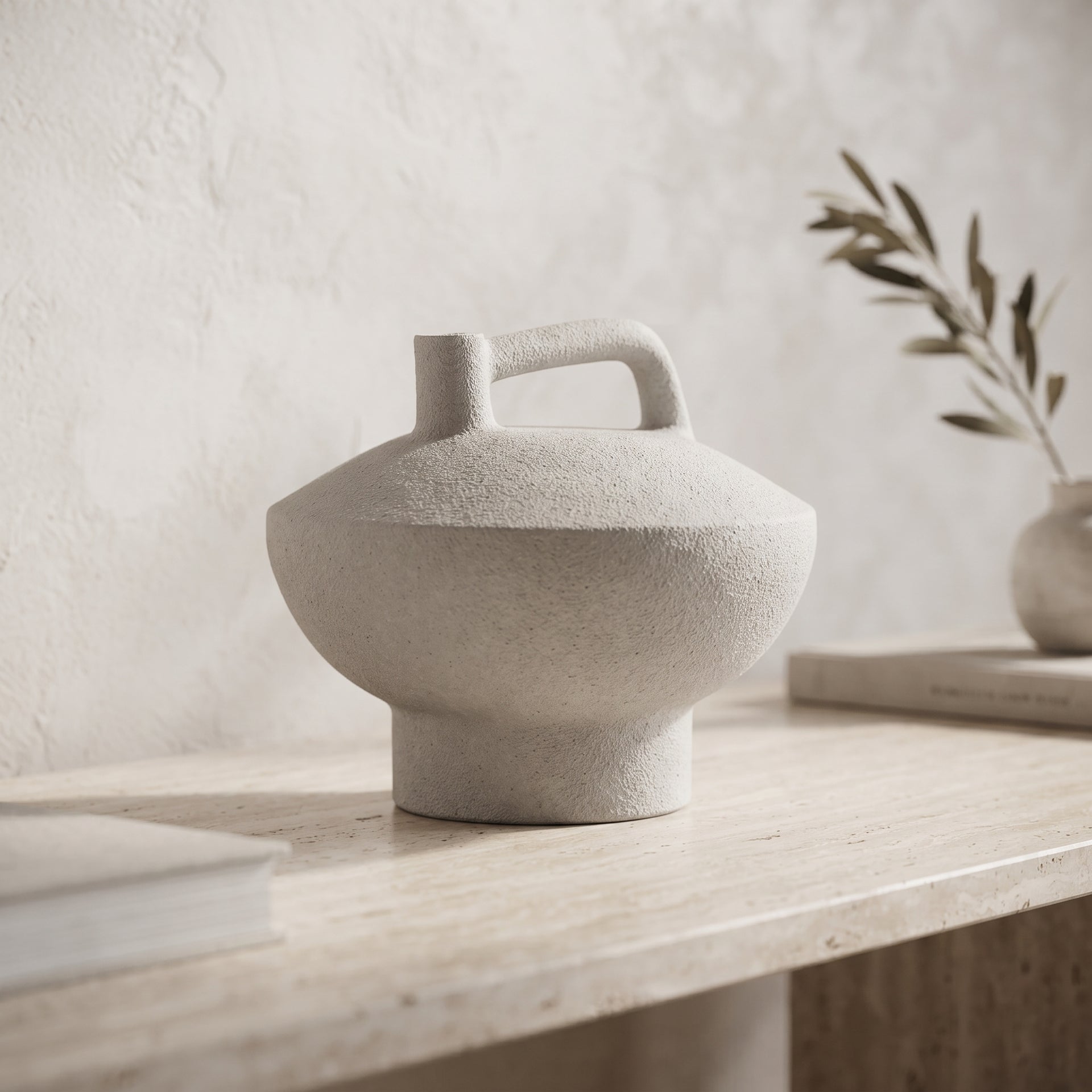 Ceramic Grey Vase By Zodiya