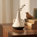 Black And White Ceramic Vase By Zodiya