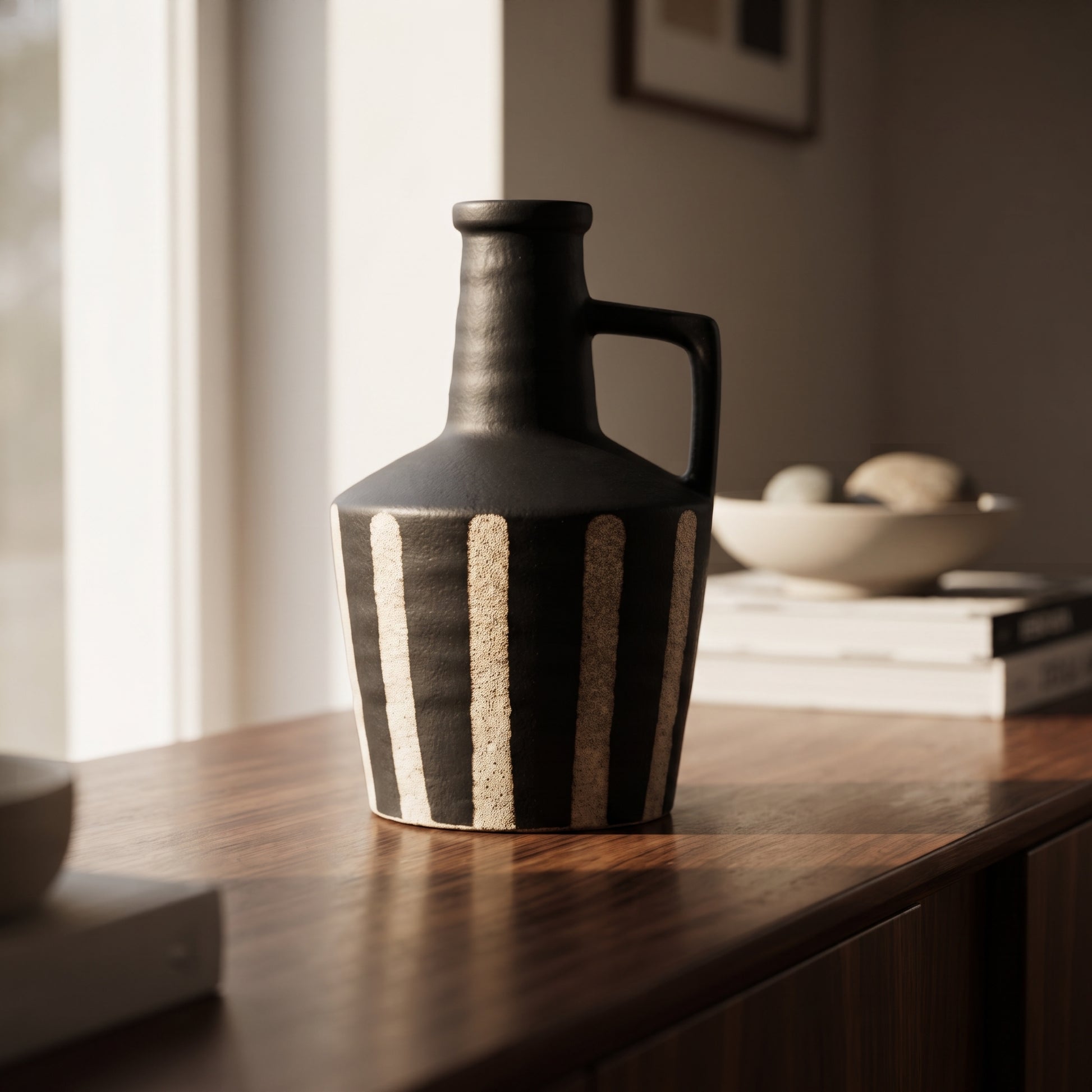Coffee Brown Flower Vase by Zodiya-1