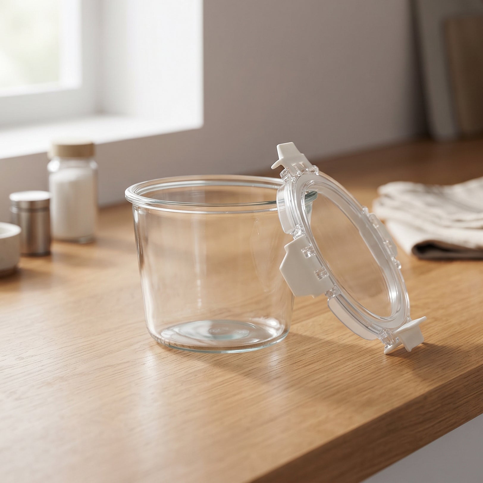600ml Round Glass Food Storage Container Box By Zodiya-3