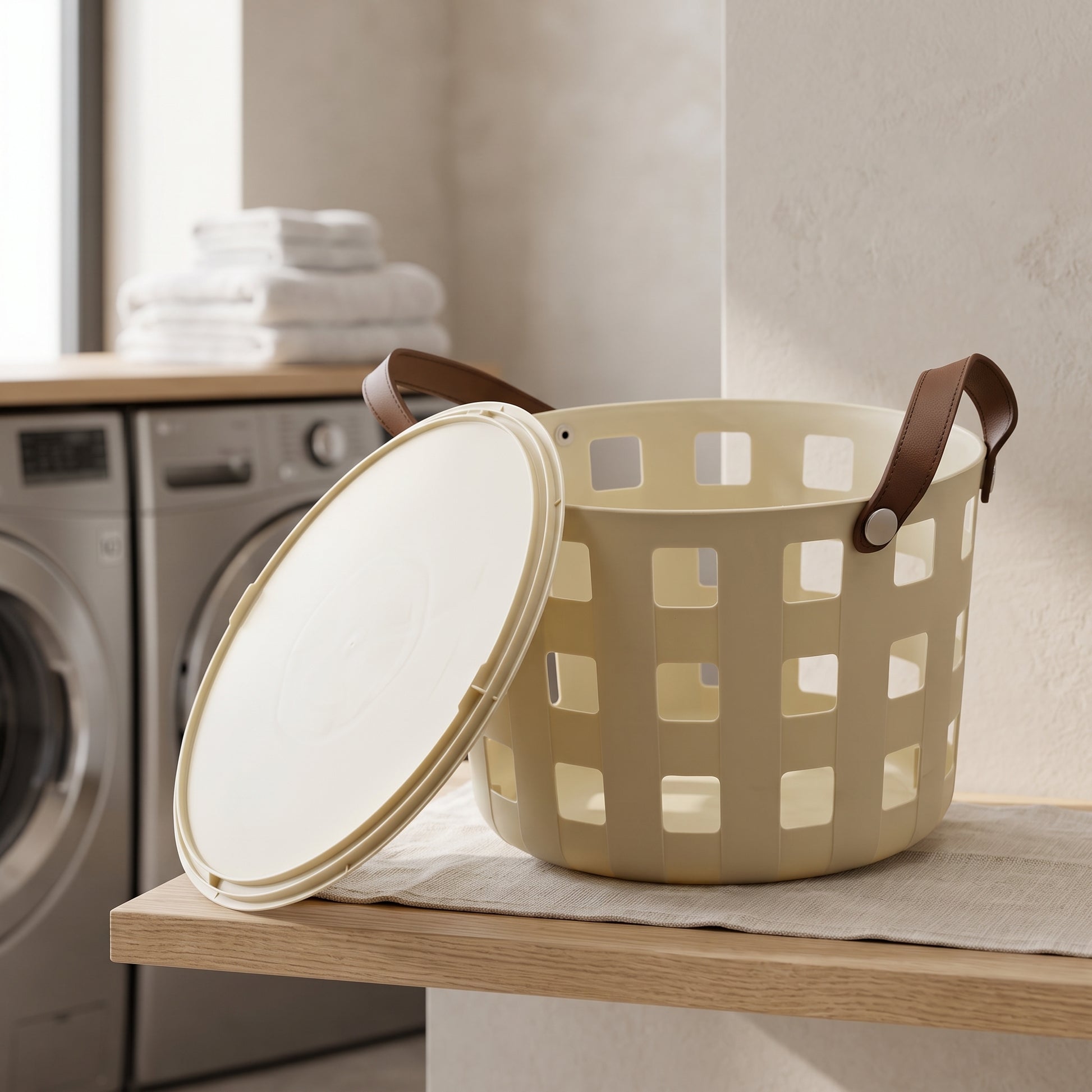 Multi Purpose Organizer with lid Beige By Zodiya-1