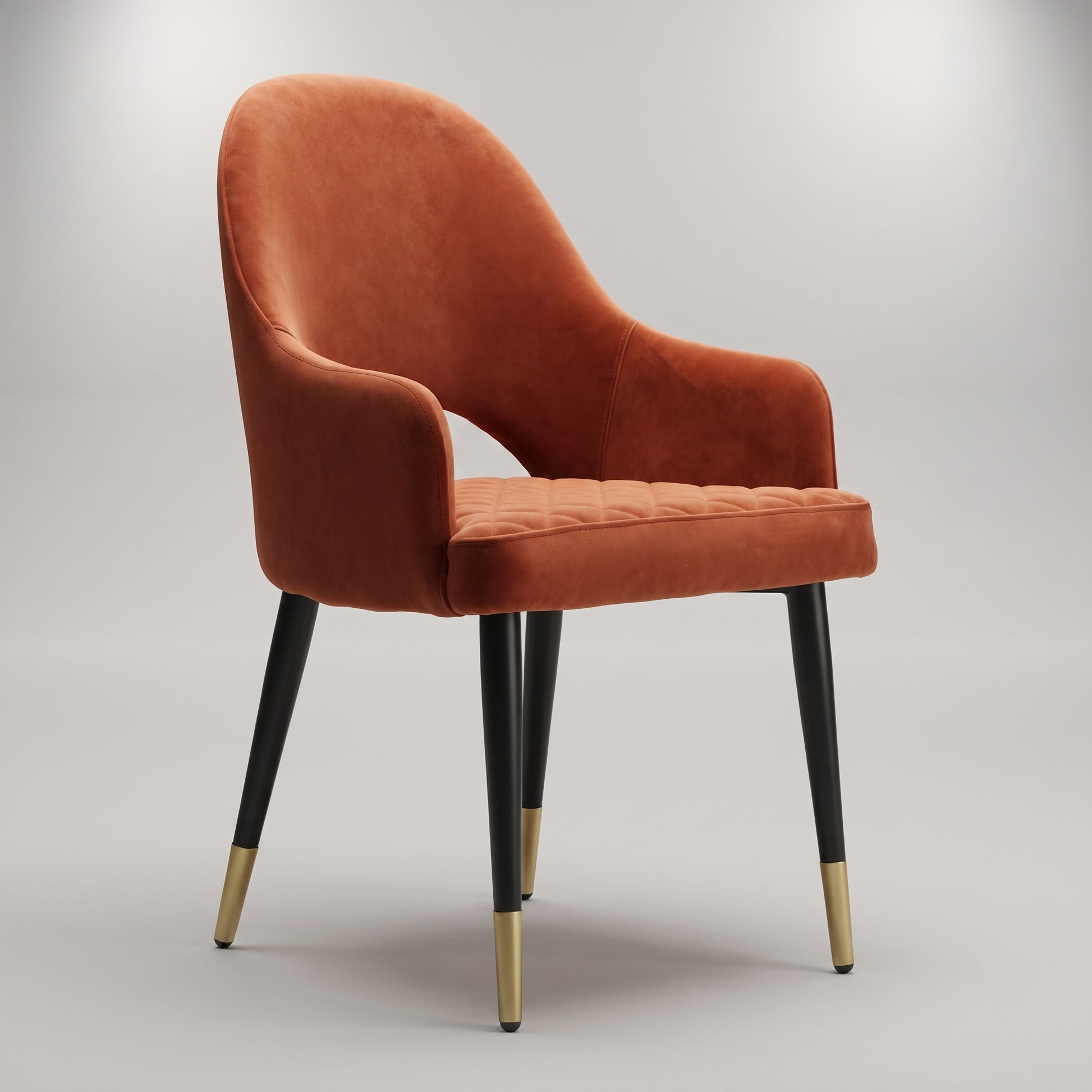 Red Velvet Dining Arm Chair by Zodiya-4