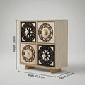 Black Wooden 4 Drawer Organiser Box by Zodiya