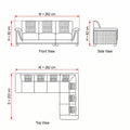 Tesla Beige 5 Seater L-Shape Sectional Sofa by Zodiya