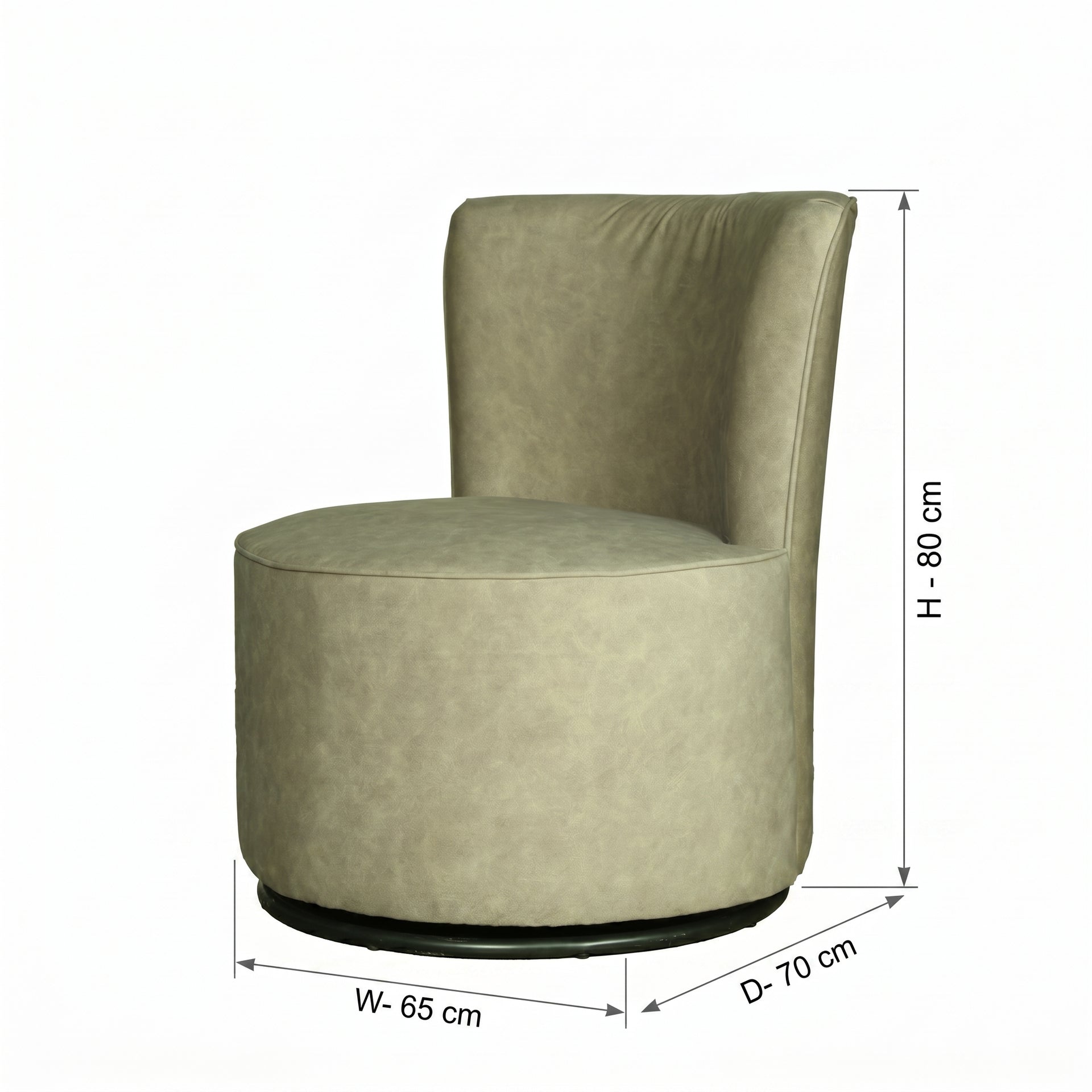 Gito Fabric Rotating Chair by Zodiya