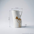 White Slanted Ceramic Flower Vase By Zodiya