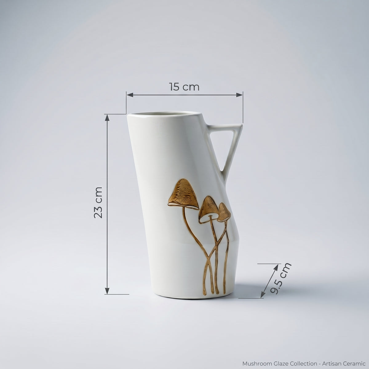 White Slanted Ceramic Flower Vase By Zodiya