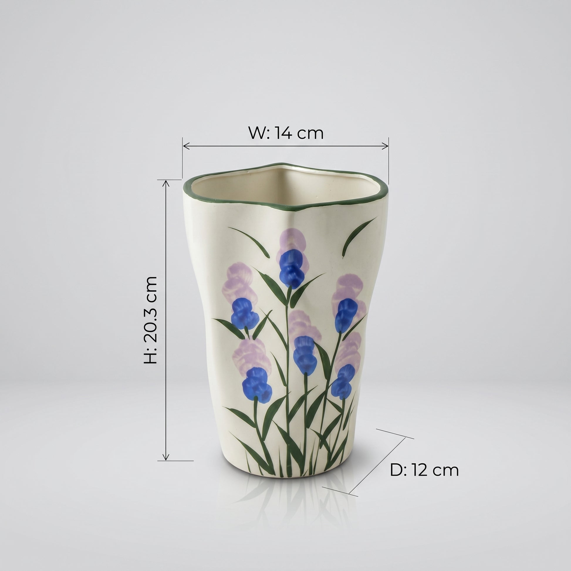 Ceramic Flower Vase Floral By Zodiya-2