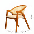 Aura Wooden Arm Chair with Rattan Cane By Zodiya