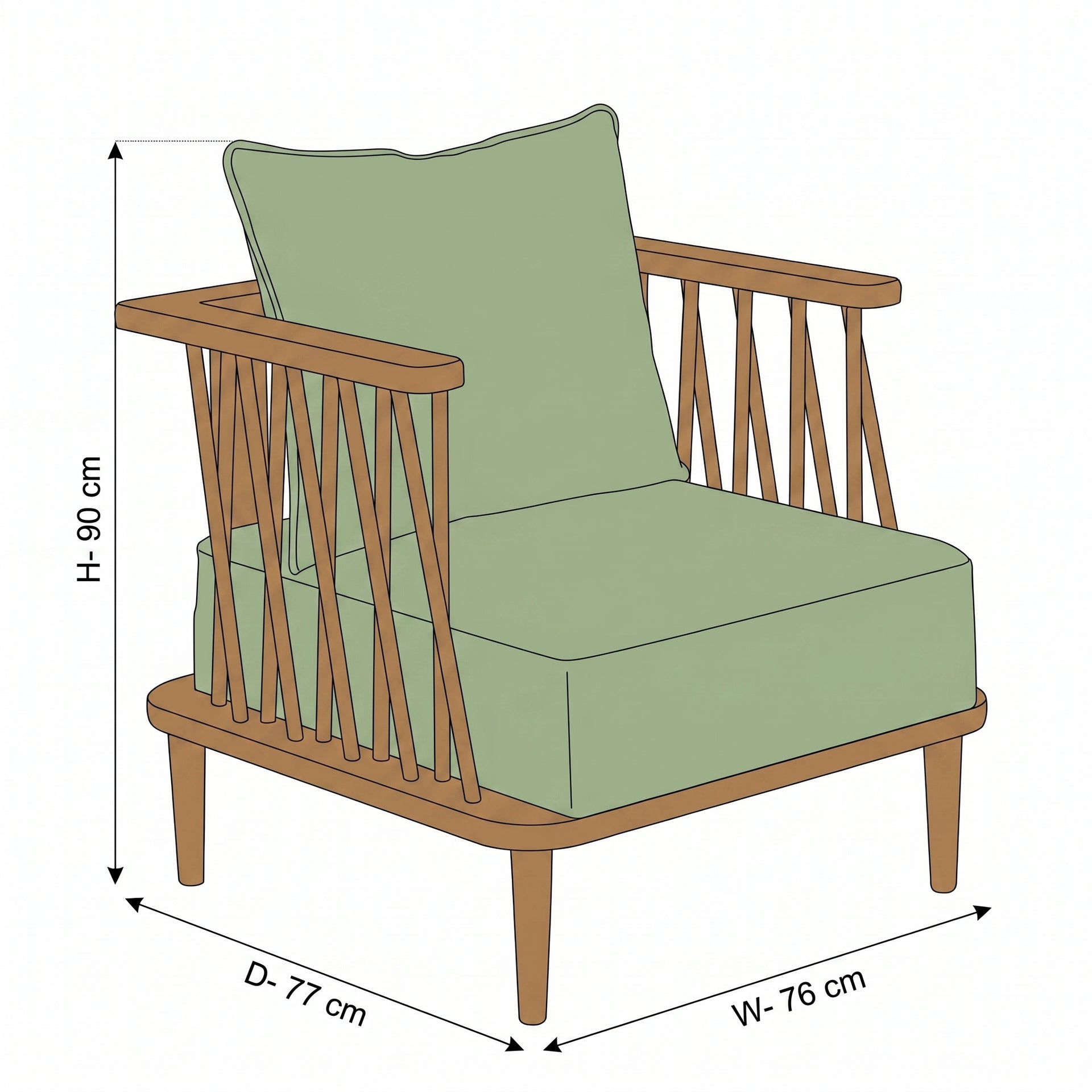 ZDY-PLP-FALCON SOFA 1 Seater-18075