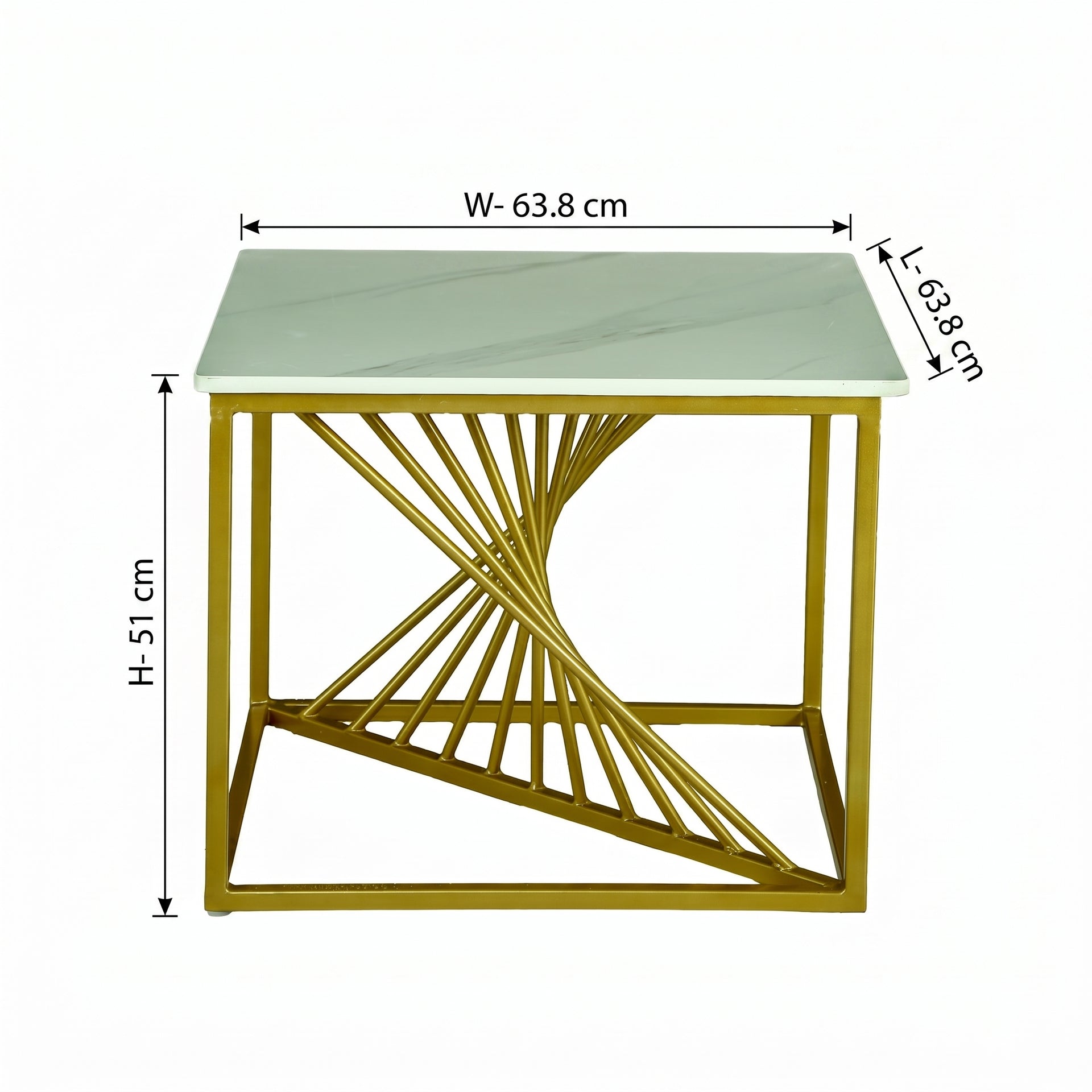 ZDY-ARI-Side Table 25X25X20 GOLD