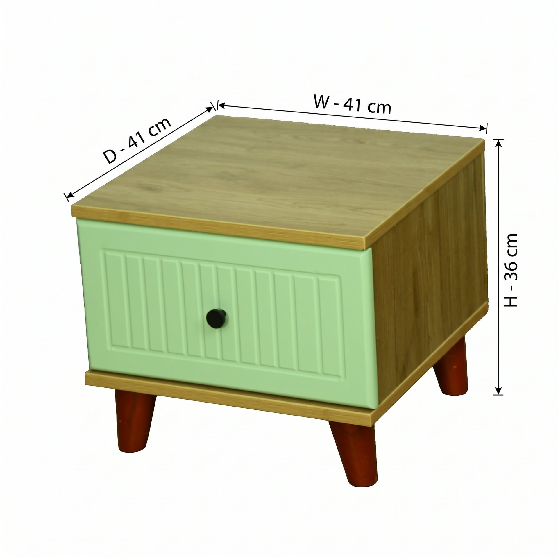 Pista Green Bed Side Table by Zodiya