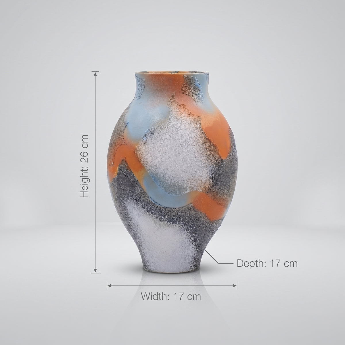 Blue Gradient Medium Ceramic Flower Vase By Zodiya