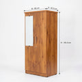 Wooden 2 Door Wardrobe With Mirror By Zodiya