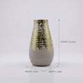 Brass Grey Small Ceramic Flower Vase By Zodiya