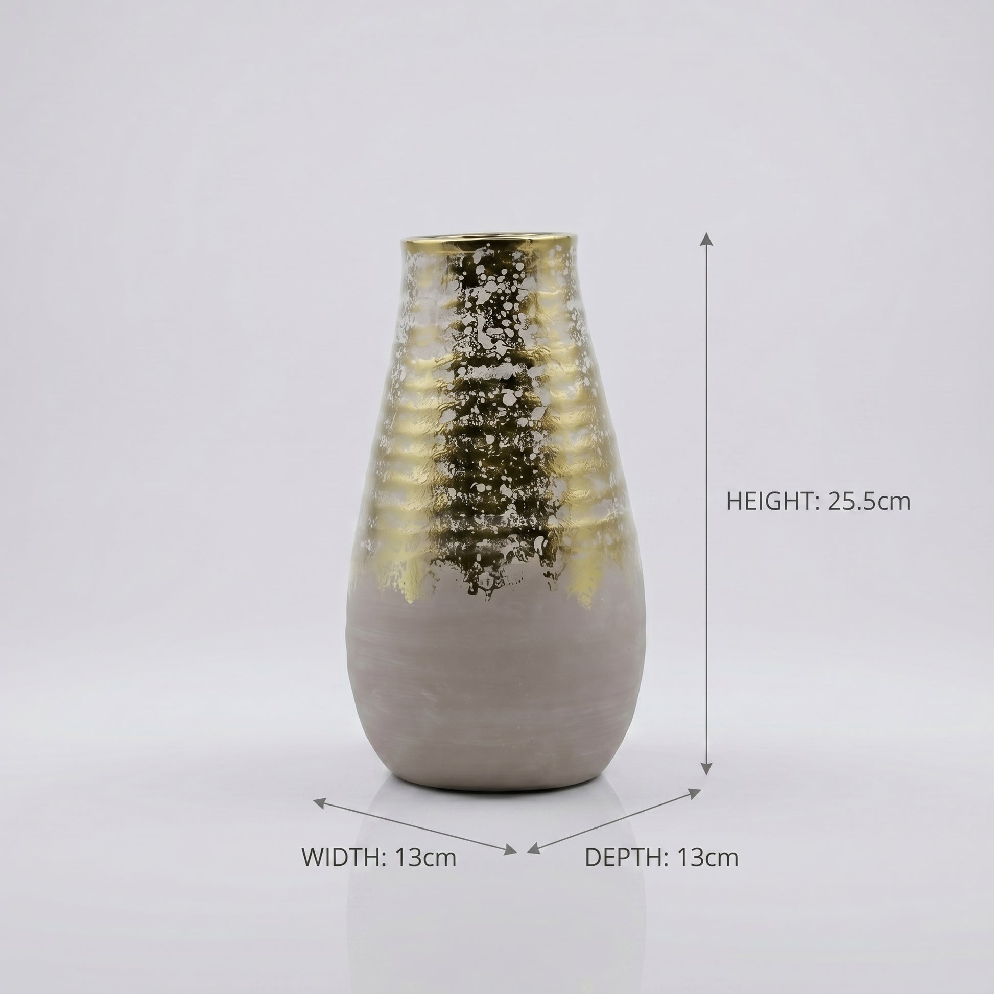 Brass Grey Small Ceramic Flower Vase By Zodiya-2
