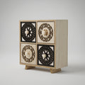 Black Wooden 4 Drawer Organiser Box by Zodiya