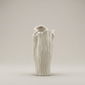 Off-white Textured Ceramic Flower Vase by Zodiya