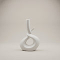 White Knot Ceramic Flower Vase by Zodiya