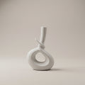 White Knot Ceramic Flower Vase by Zodiya