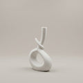 White Knot Ceramic Flower Vase by Zodiya
