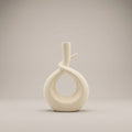 White Knot Ceramic Flower Vase (Large) by Zodiya