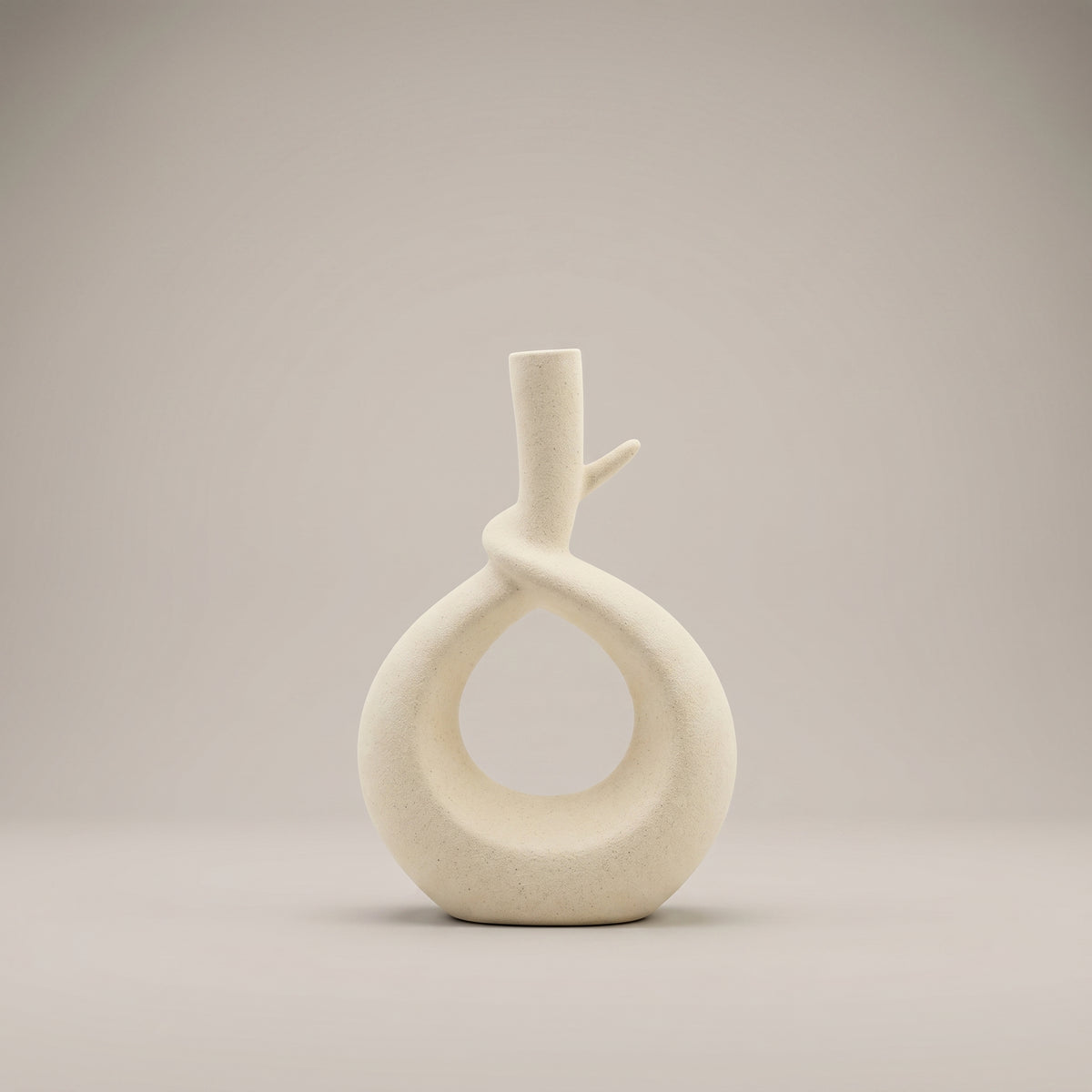White Knot Ceramic Flower Vase (Large) by Zodiya