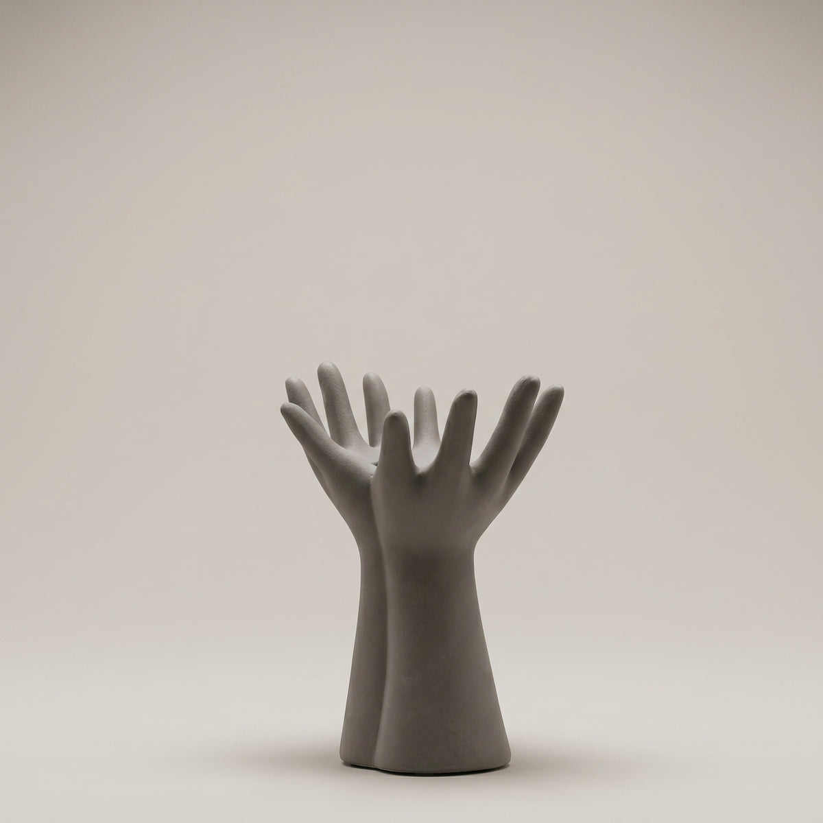 Grey Ceramic Hand Sculpture Vase by Zodiya