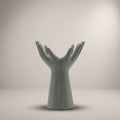 Grey Ceramic Hand Sculpture Vase by Zodiya