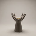 Grey Ceramic Hand Sculpture Vase by Zodiya