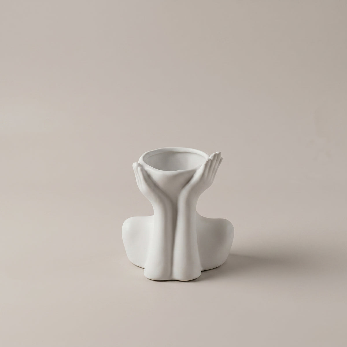 Ceramic Hand Sculpture Vase by Zodiya