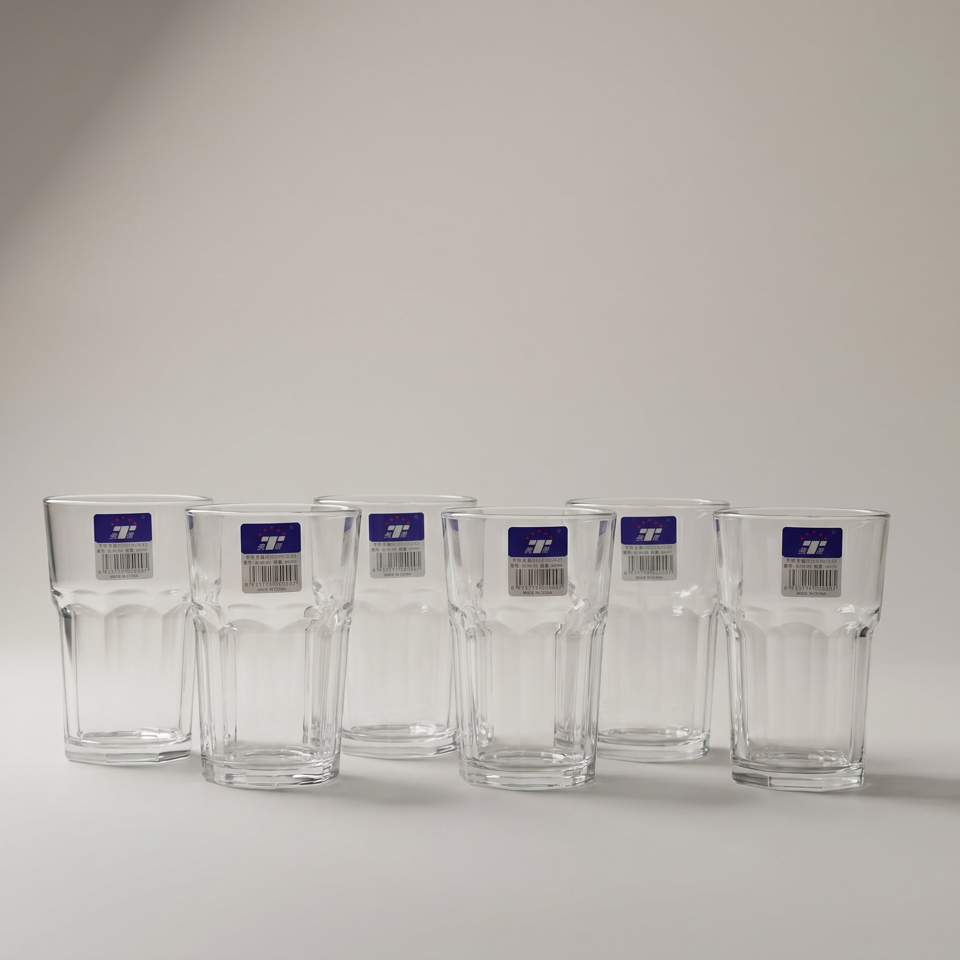 Medium Size Clear Glass Cup Set of 6 by Zodiya-3