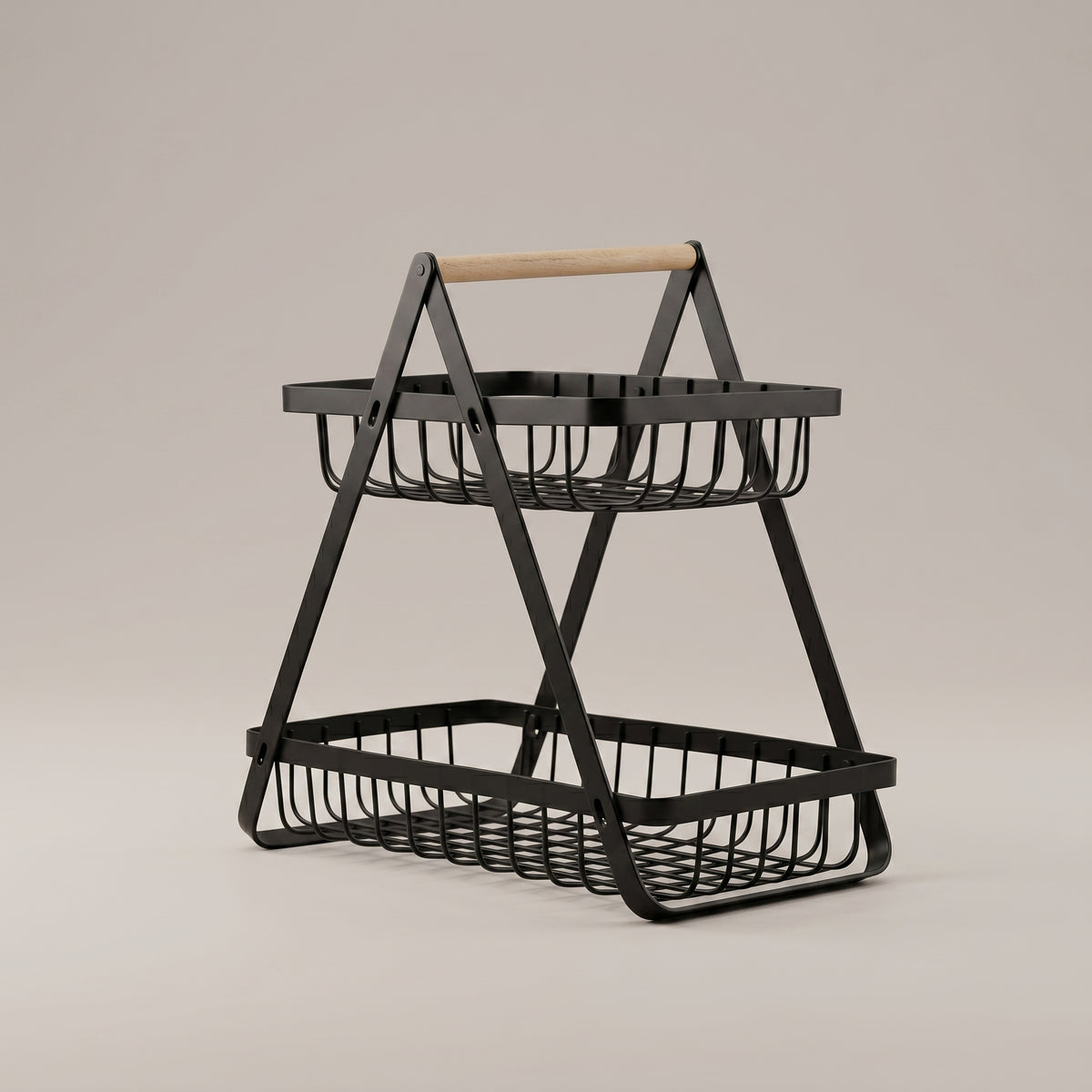 2 Tier Square Fruit Basket by Zodiya