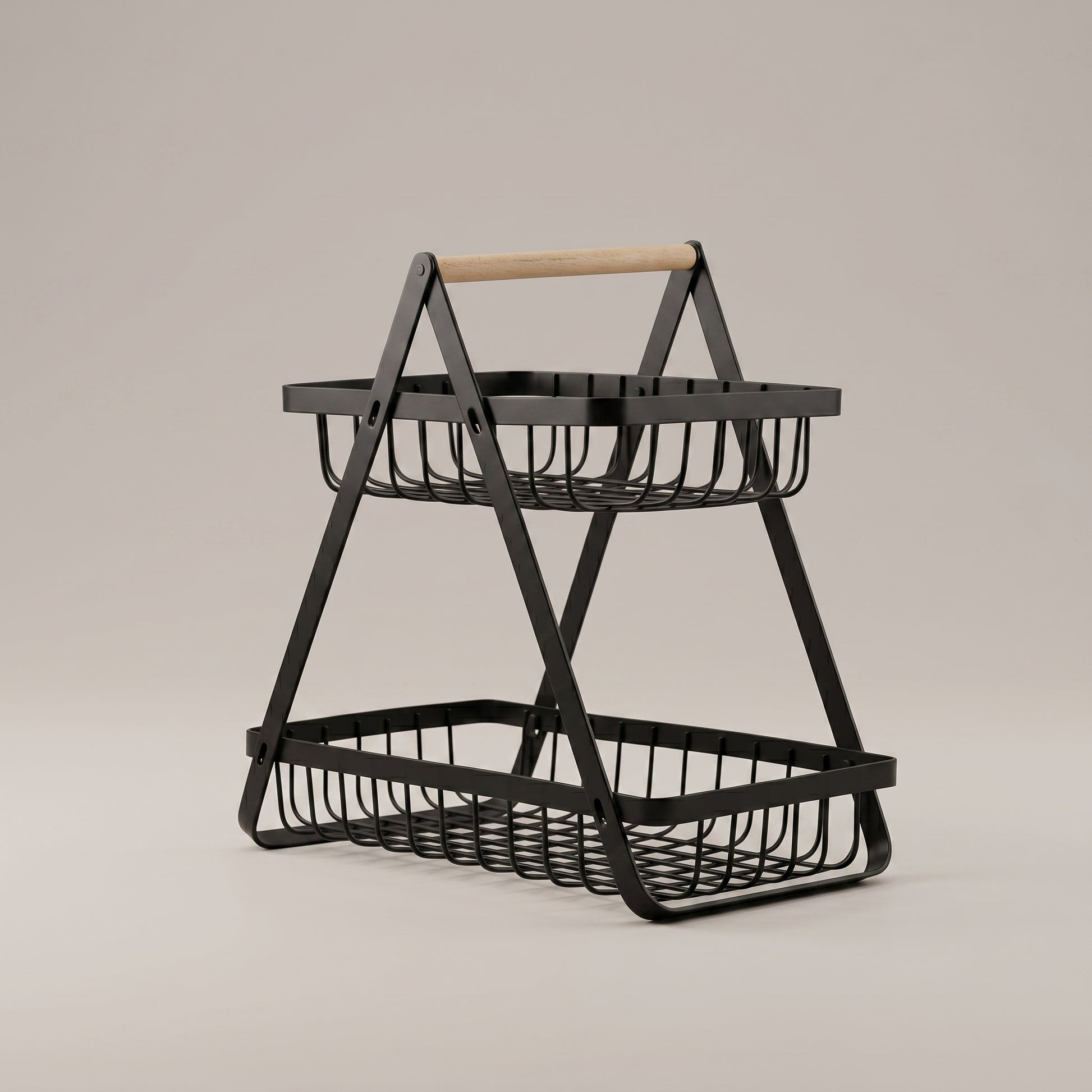 2 Tier Square Fruit Basket by Zodiya-3