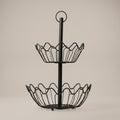 Floral Metal Fruit Basket by Zodiya